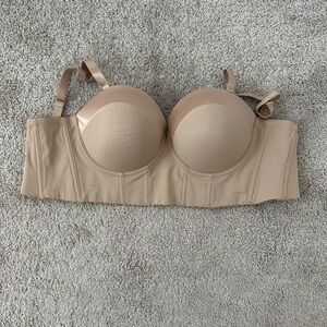 38C Seamless Tan Strapless Bra